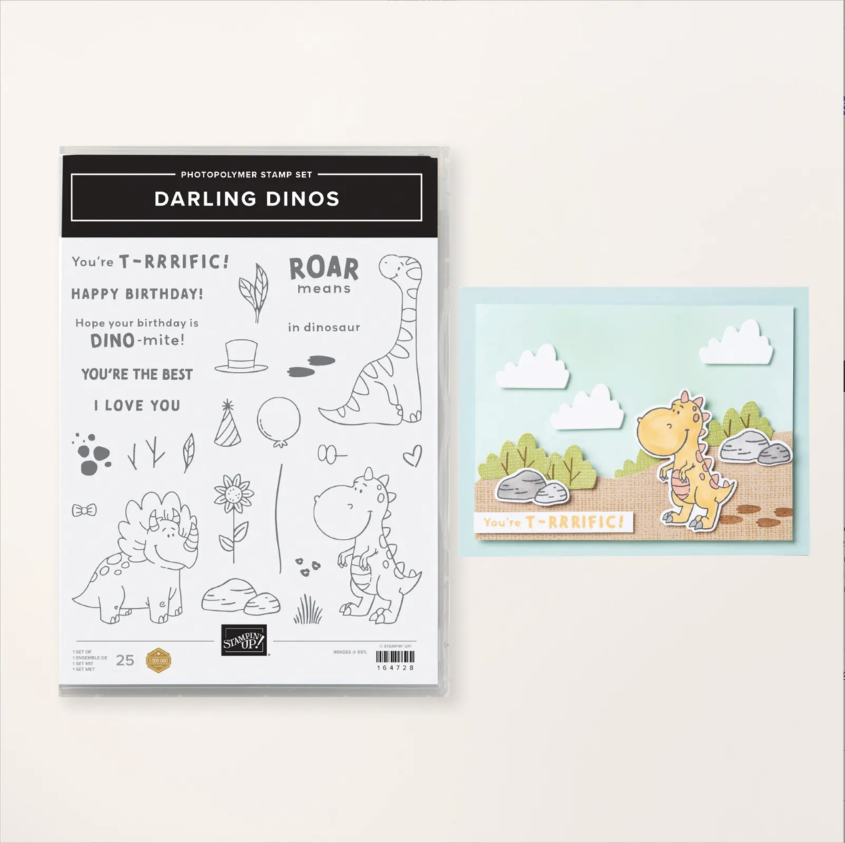 DARLING DINOS PHOTOPOLYMER STAMP SET