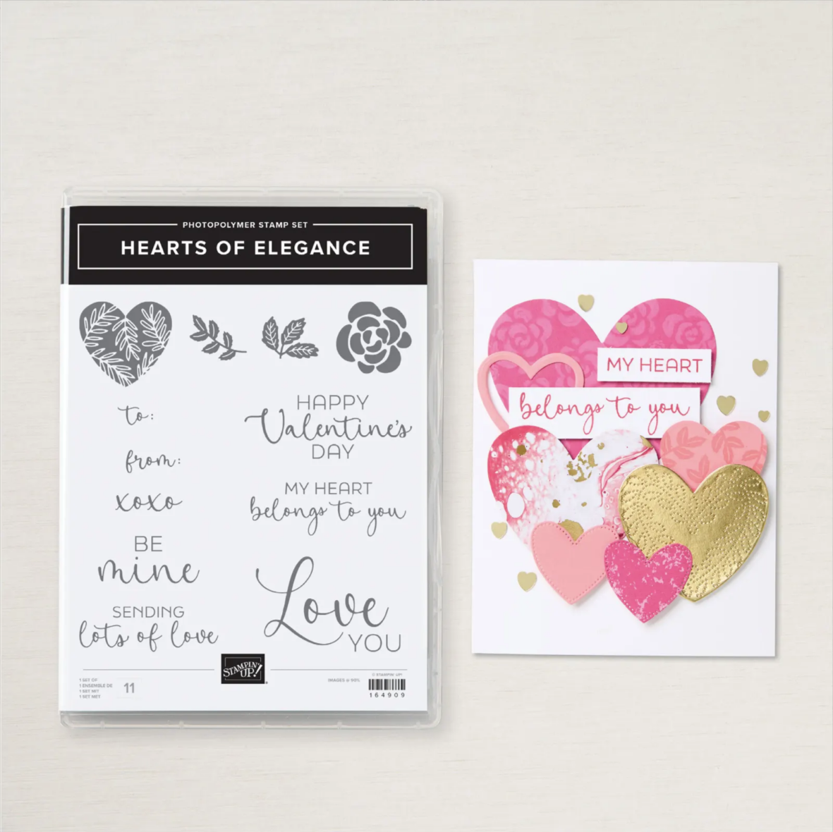 HEARTS OF ELEGANCE PHOTOPOLYMER STAMP SET