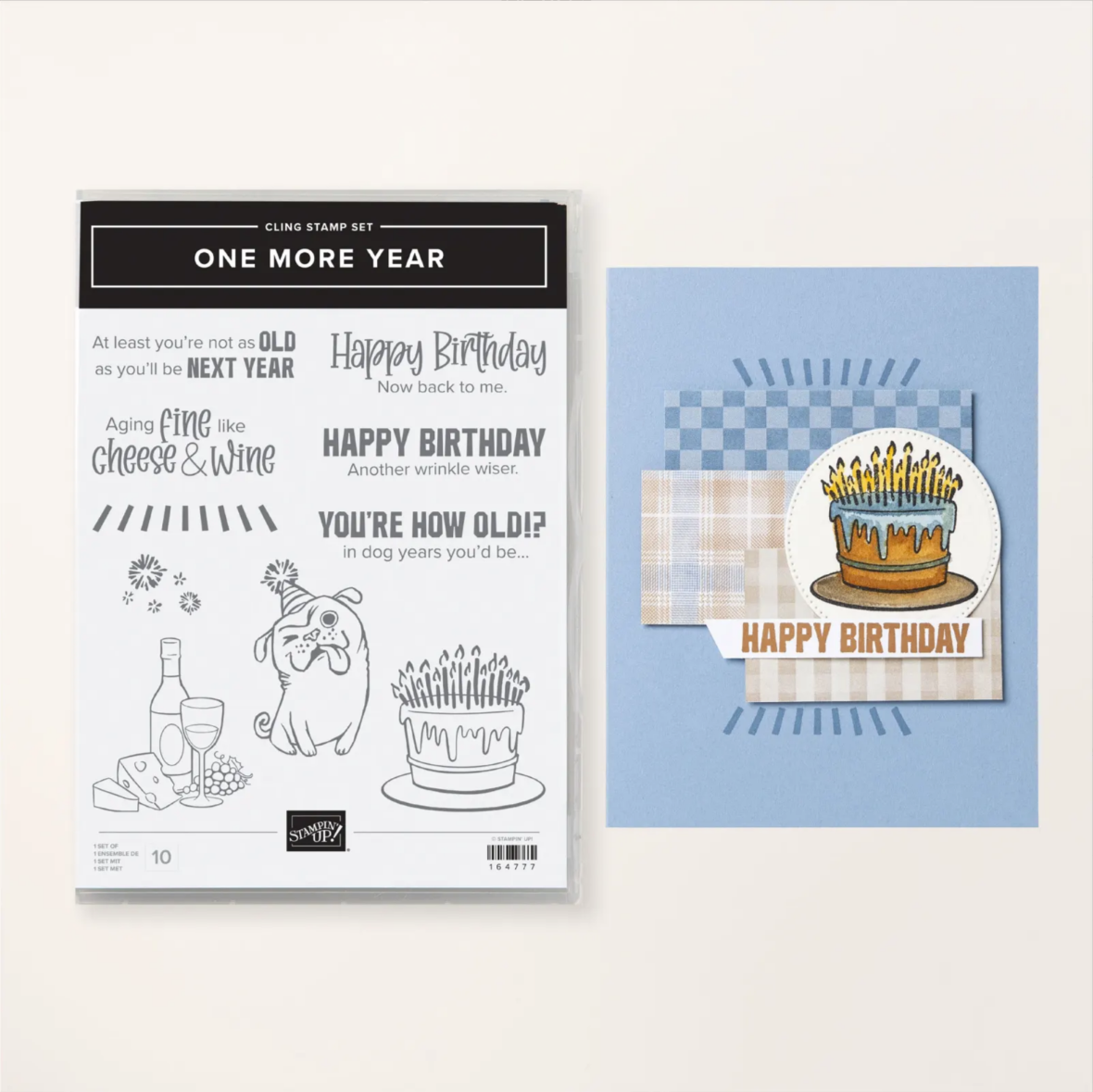 ONE MORE YEAR CLING STAMP SET