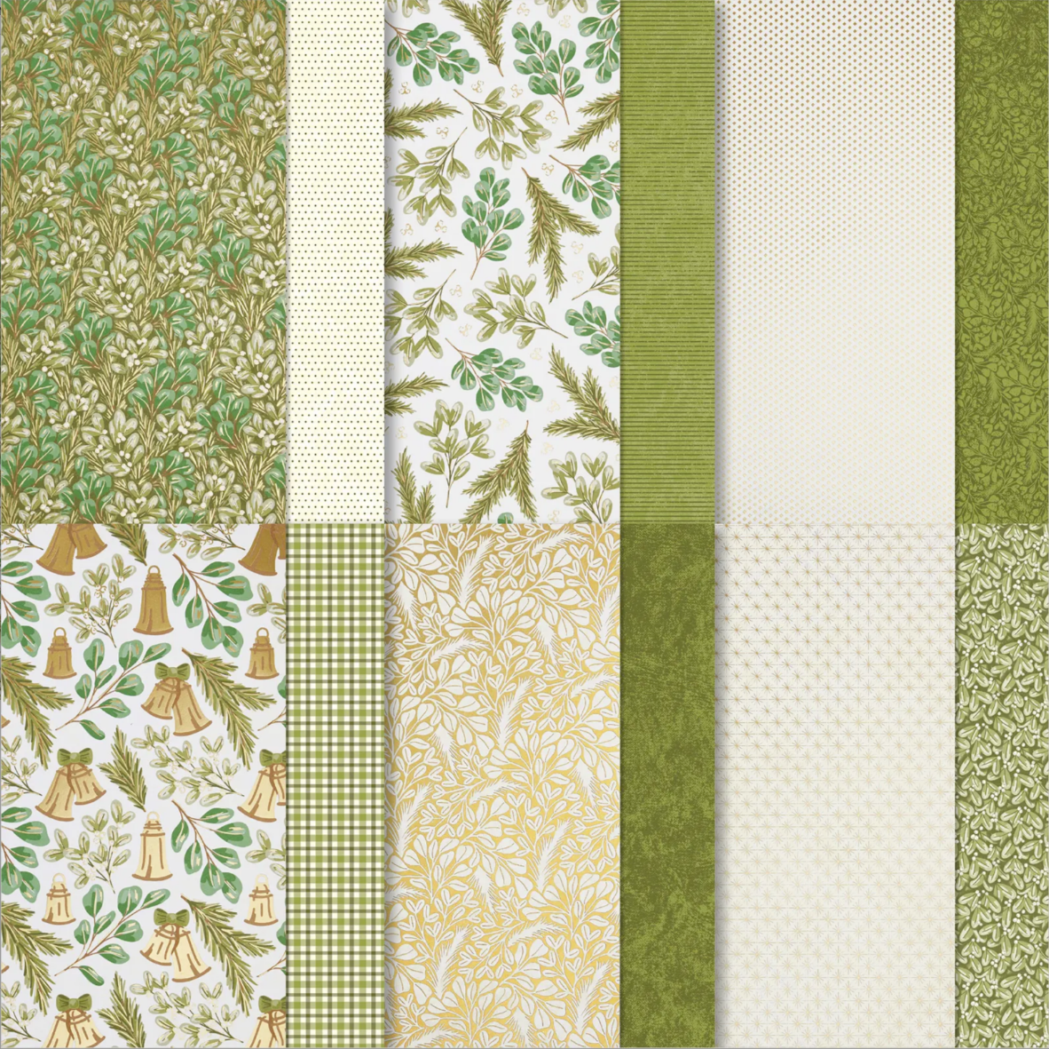 SEASON OF GREEN & GOLD 12 X 12 SPECIALTY DESIGNER SERIES PAPER