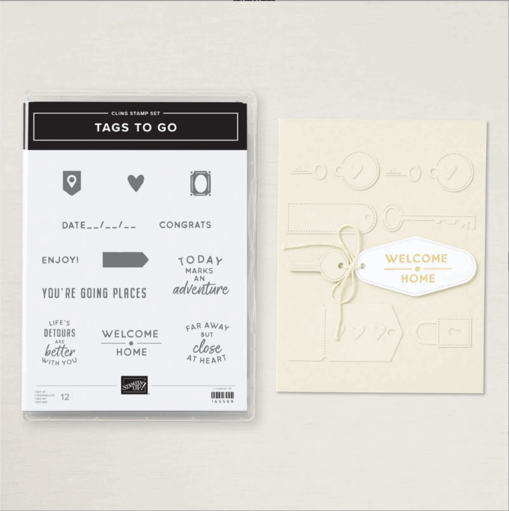 TAGS TO GO CLING STAMP SET