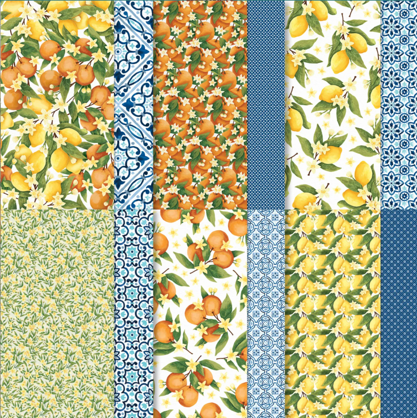 MEDITERRANEAN BLOOMS 12 X 12DESIGNER SERIES PAPER