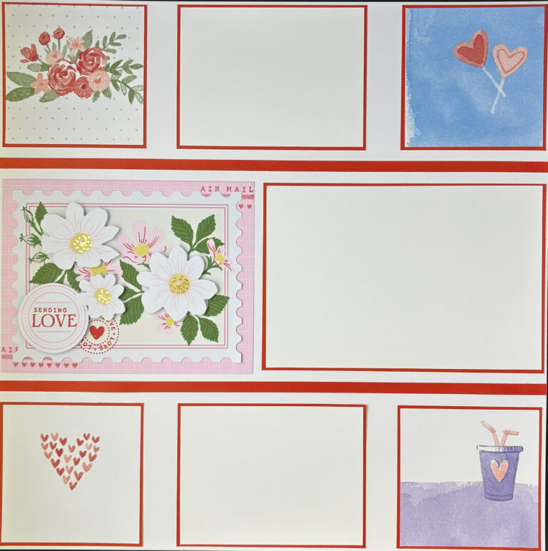 Special Delivery – Sending Hugs Scrapbook Pages